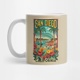 A Vintage Travel Art of San Diego - California - US Mug